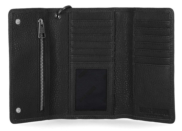 EAGLE TRIFOLD TRUCKER WITH CHAIN BLACK