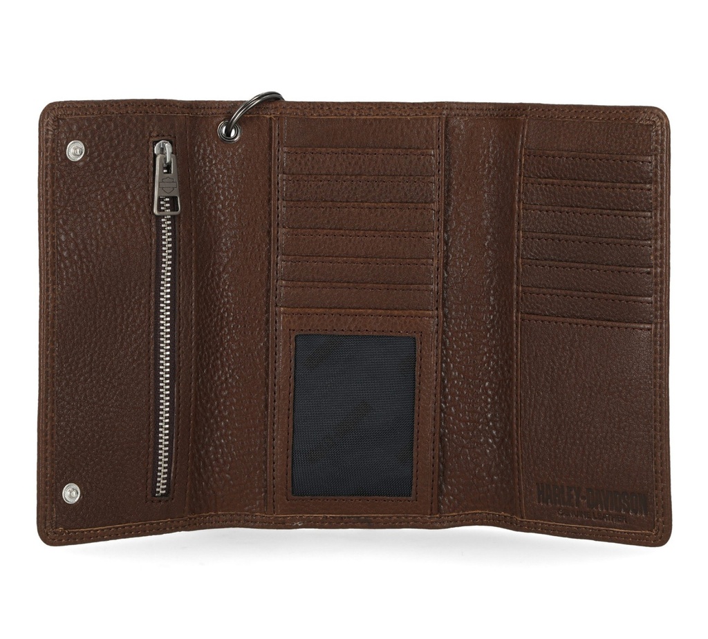 EAGLE TRIFOLD TRUCKER WITH CHAIN OLIVE
