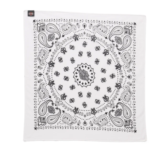 American Heritage Oversized Bandana - Bright White