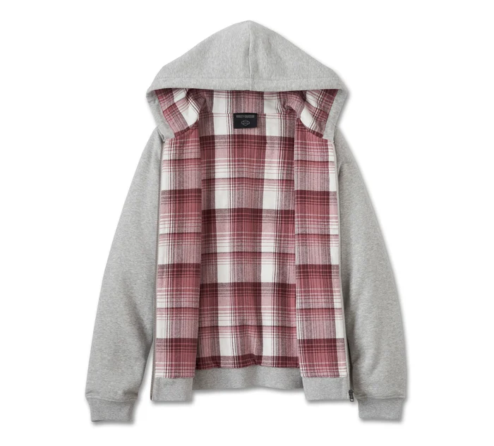Women's Harley-Davidson Forever Flannel Lined Full Zip Hoodie