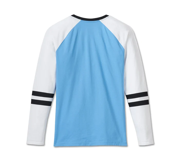 Women's First-Class Long Sleeve Raglan Top - Colorblock - All Aboard & Bright White