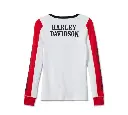 Women's Bar & Shield Snap Front Henley - Colorblocked - Bright White