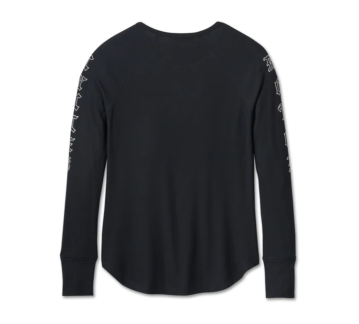 Women's Authentic Long Sleeve Rib Top - Harley Black
