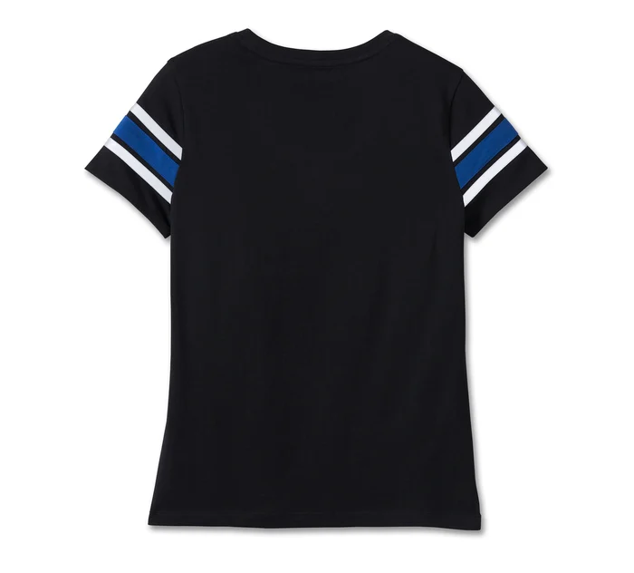 Women's #1 Racing Tee with Reflective Stripe - Black Beauty