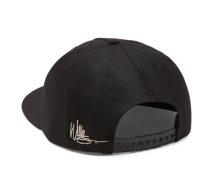 Willie G. Silver Wings Leather Patch Adjustable Baseball Cap