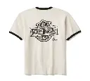 Willie G Sketchy Bar & Shield Ringer Tee - Parchment