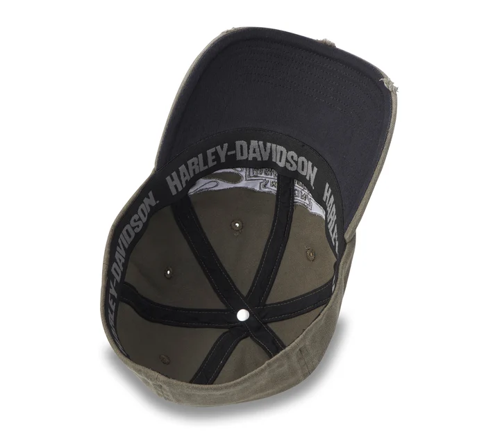 Flying Lap Distressed Stretch-Fit Cap - Grape Leaf