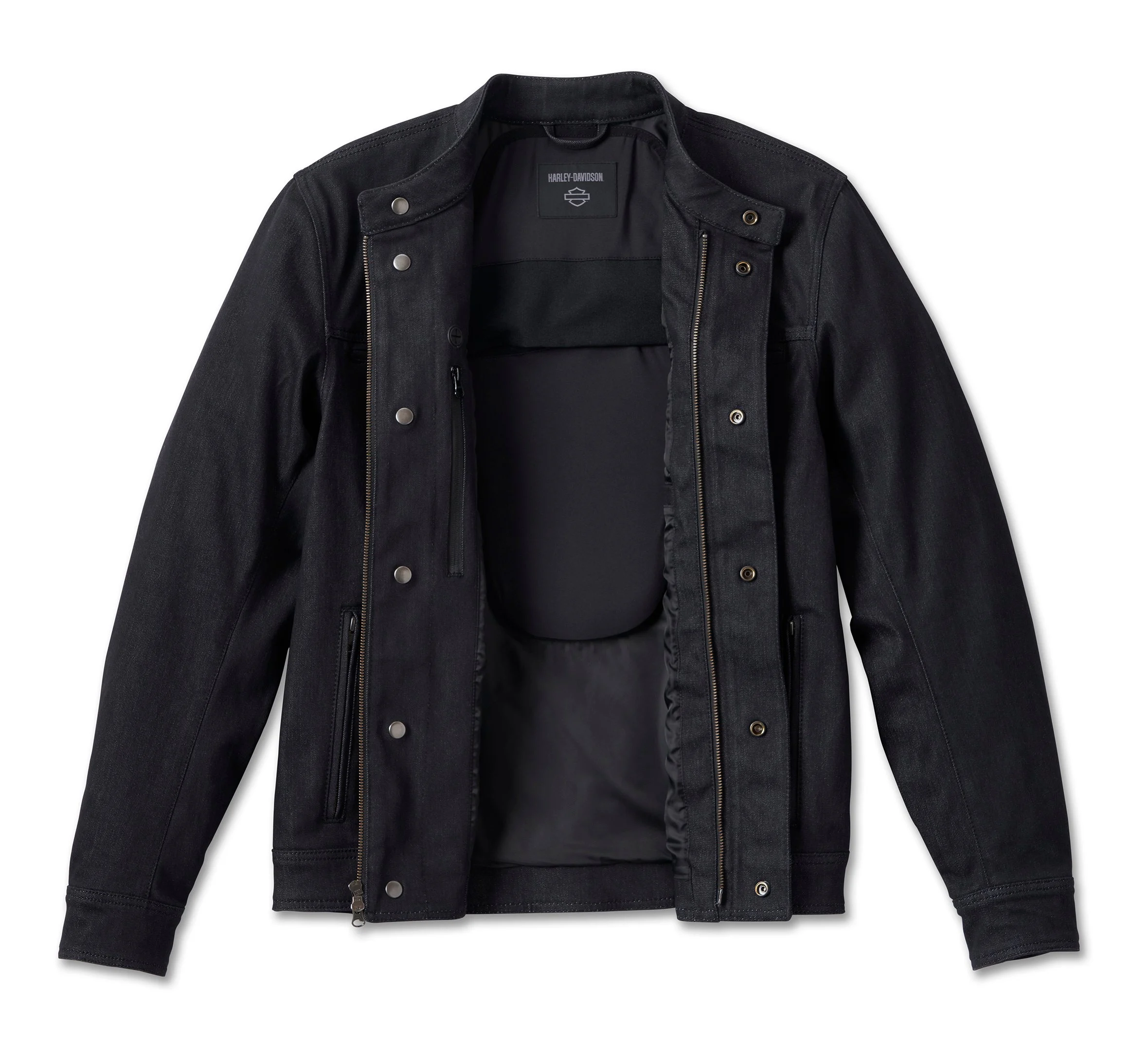 Harley-Davidson Mens's Chisel Denim Trucker Riding Jacket