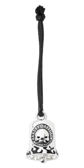 HD CLASSIC WILLIE G SKULL RIDE BELL WITH FLAME ACCENTS