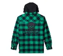 Men's Willie G Skull Hooded Shirt - Green Plaid