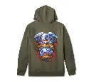 Loaded with Horsepower Raglan Hoodie - Grape Leaf