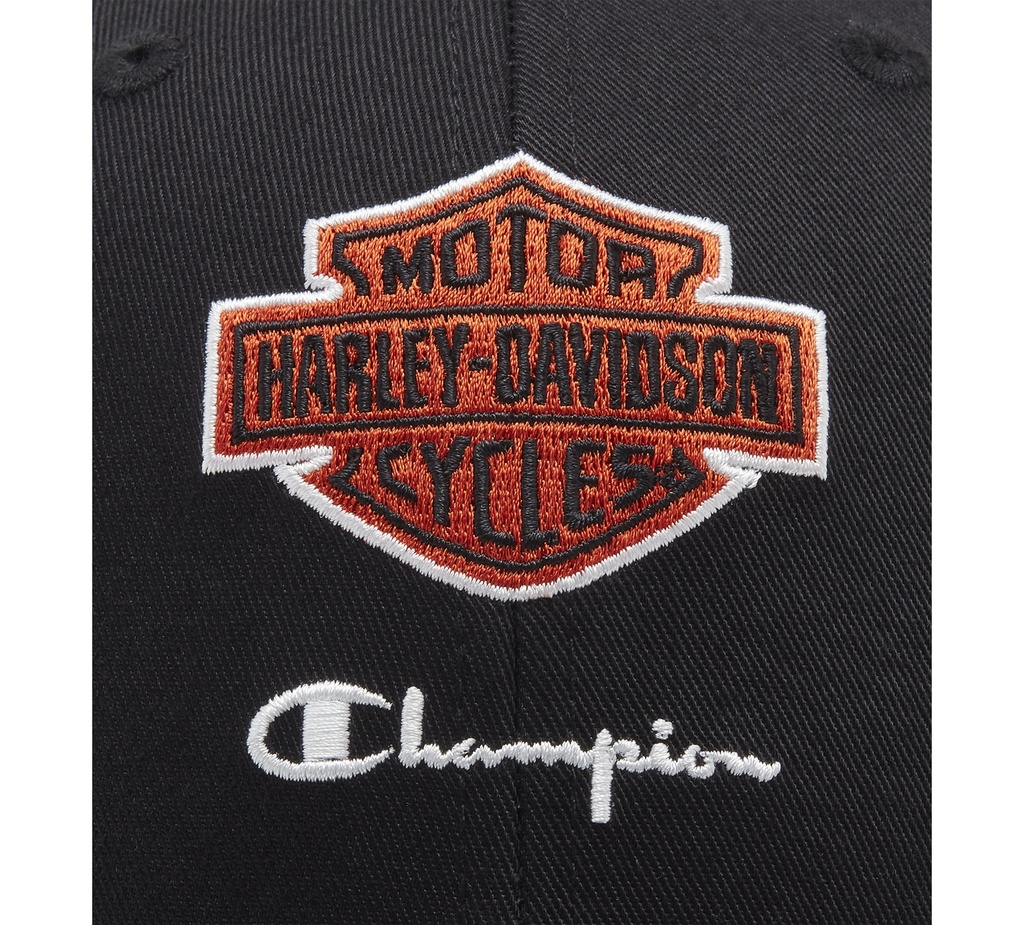 Champion x Harley-Davidson Adjustable Baseball Cap - Black & Orange Champion
