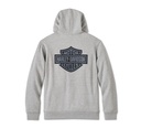 Men's Bar & Shield Plaid Lined Zip-Up Hoodie - Grey Heather