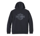 Men's Bar & Shield Plaid Lined Zip-Up Hoodie - Harley Black