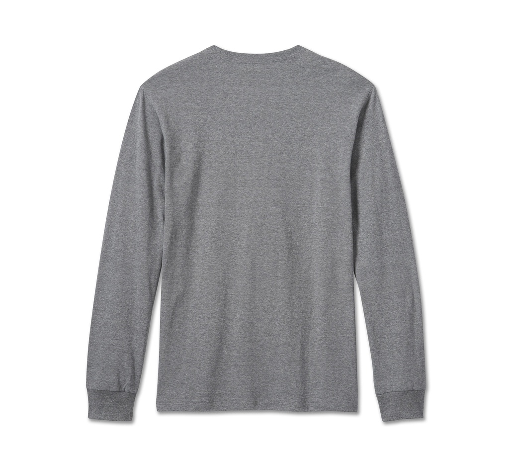 Men's #1 Racing Long Sleeve Tee - Medium Heather Grey