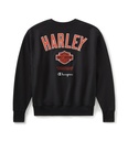 Champion x Harley-Davidson Fanatic Crew Neck Sweatshirt - Black & Orange Champion