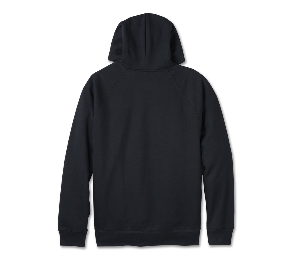 Men's Bar & Shield Contrast Pullover Hoodie - Colorblock - Harley Black & Ombre Blue