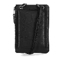 Classic Phone Case Leather Crossbody Purse - Black