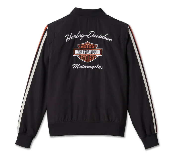 Women's Iconic Sleeve Stripe Bomber Jacket