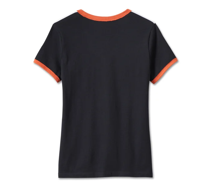 Women's Iconic V-Neck Shoulder Stripe Tee