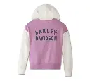 Women's Special Racer Front Zip Front Hoodie - Colorblocked - Lavender Herb