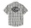 Bar & Shield Staple Short Sleeve Shirt - Plaid - Ghost Gray & Asphalt