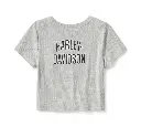 Essential Arched Font Babydoll Tee - Light Grey Heather