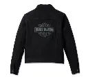 Women's Essential Bar & Shield Denim Jacket - Black Denim