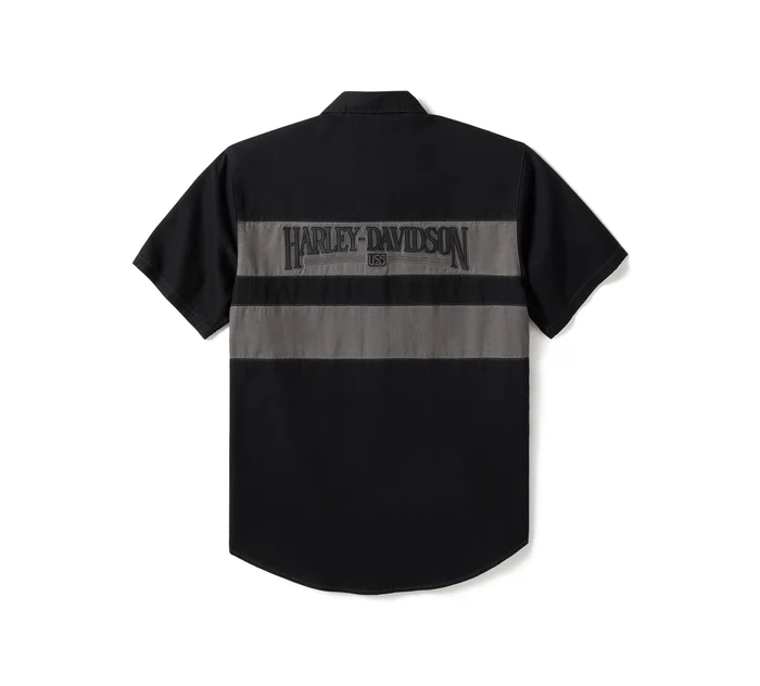 Iron Bond II Short Sleeve Shirt - Colorblock - Harley Black & Asphalt