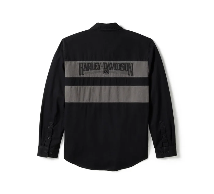 Iron Bond II Long Sleeve Shirt - Colorblock - Harley Black & Asphalt