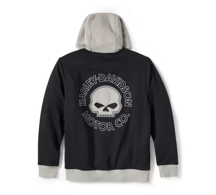 Willie G™ Skull Colorblock Zip Front Hoodie