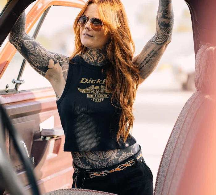 Dickies x H-D® Racerback Cropped Eagle Tank