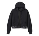 Women's Harley-Davidson Cropped Full Zip Hoodie - Harley Black