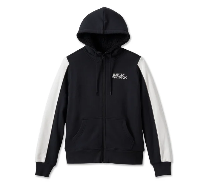 Women's Willie G Sherpa Lined Zip Front Hoodie - Black Beauty