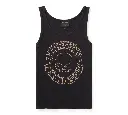 Women's Willie G Sketchy Skull Ribbed Tank - True Black