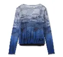 Women's Cool Blue Mesh Top
