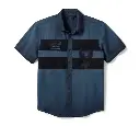 Iron Bond II Short Sleeve Shirt - Colorblock - Mood Indigo & Harley Black