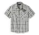 Bar & Shield Staple Short Sleeve Shirt - Plaid - Ghost Gray & Asphalt