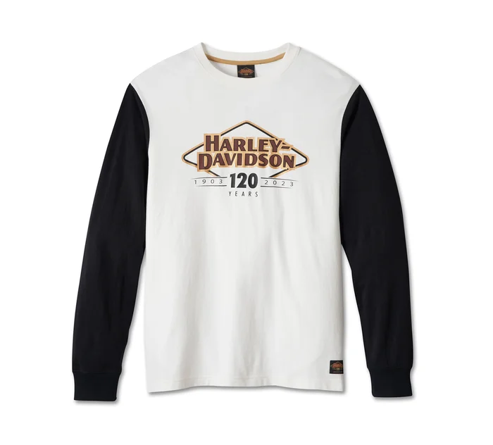 Men's 120th Anniversary Colorblock Tee - Colorblocked - Cloud Dancer
