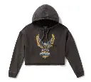 Neon Eagle Cropped Pullover Hoodie