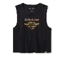 Women's Dickies x H-D Racerback Cropped Eagle Tank - Anthracite