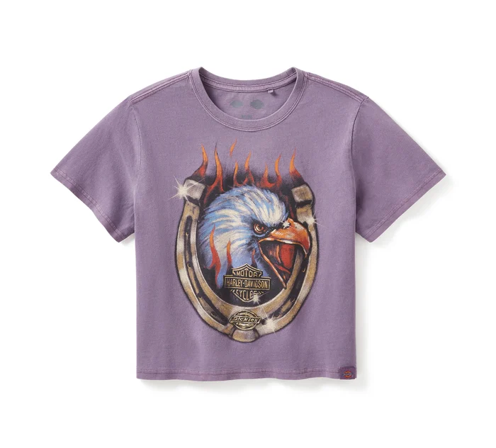 Women's Dickies x H-D Flaming Eagle Boxy Crop Tee