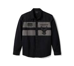 Iron Bond II Long Sleeve Shirt - Colorblock - Harley Black & Asphalt