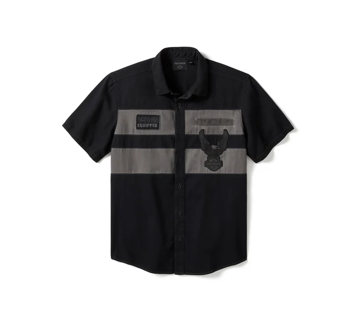 Iron Bond II Short Sleeve Shirt - Colorblock - Harley Black & Asphalt