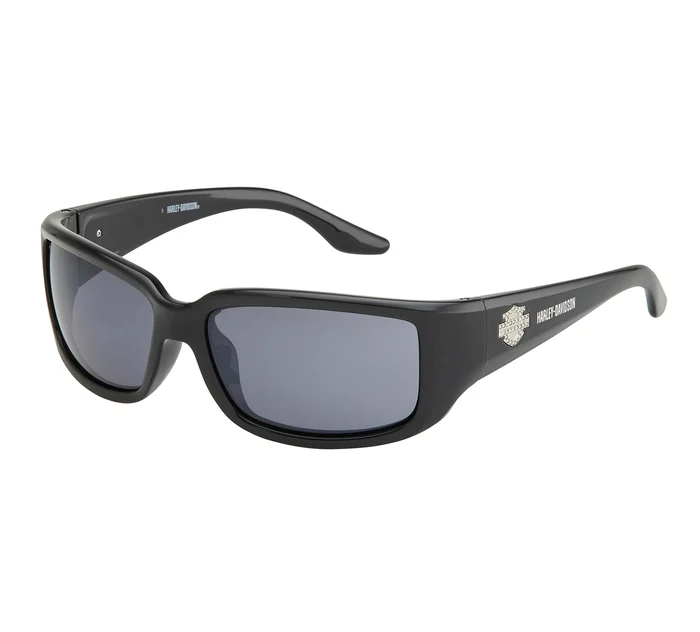 RACE HER Motorcycle Riding Sunglasses - Shiny Black