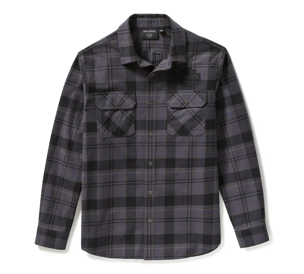 Racer Font Yarn Dyed Plaid Shirt