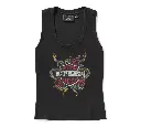 Serpent Rose Bling Ribbed Tank