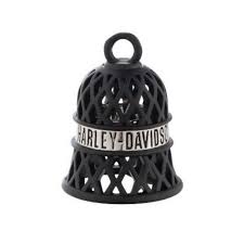 BLACK HARLEY-DAVIDSON LOGO DIAMOND CUTOUT MINI RIDE BELL
