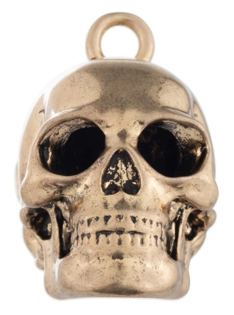 SKULL HEAD RIDE BELL IN GOLD