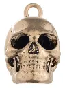 SKULL HEAD RIDE BELL IN GOLD